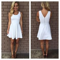 White A Line Short Homecoming Dress  cg6792