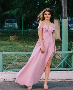 Pink Prom Dress,Satin Prom Gown, Spaghetti Straps Prom Dress   cg6880
