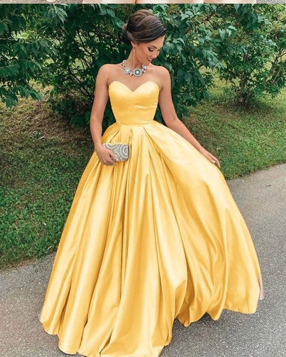 Prom Dresses Split, Yellow prom party dress  cg7094