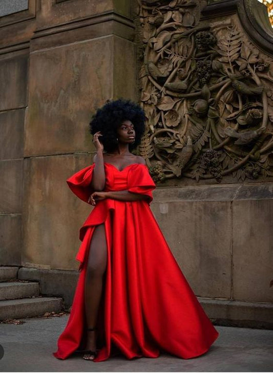 Red vintage prom dress, African clothing for women,African wedding dress for women, long prom dress, formal dress  cg7099