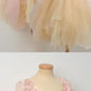 champagne lace tulle prom dress, cute dress  cg7113