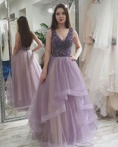 Charming Prom Dress,Tulle Prom Gown,Beading Evening Dress,A-Line Prom Gown  cg7365