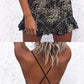 Black V-neck Embroidery Sequin Detail Lace Up Back Mini homecoming Dress cg772