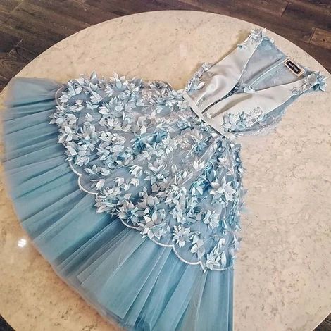 Unique tulle short homecoming dress,blue lace homecoming dress  cg9080