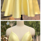 Light Yellow Homecoming Dresses, Cute Short homecoming Dresses, Party Dress cg964